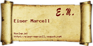 Eiser Marcell névjegykártya